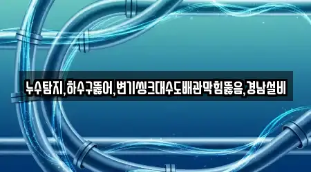 누수탐지,하수구뚫어,변기씽크대수도배관막힘뚫음,경남설비