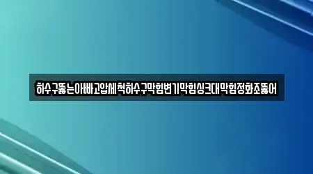 하수구뚫는아빠고압세척하수구막힘변기막힘싱크대막힘정화조뚫어
