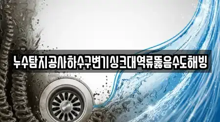 누수탐지공사하수구변기싱크대역류뚫음수도해빙
