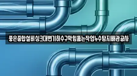 좋은종합설비싱크대변기하수구막힘뚫는작업누수탐지배관공사