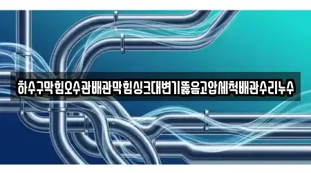 하수구막힘오수관배관막힘싱크대변기뚫음고압세척배관수리누수
