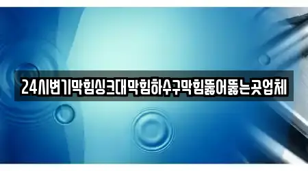 18 바로 변기막힘 경남 천선동 위치