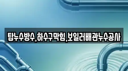 탑누수방수,하수구막힘,보일러배관누수공사