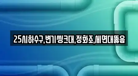 25시하수구,변기씽크대,정화조,세면대뚫음