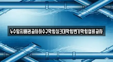 누수탐지배관공사하수구막힘싱크대막힘변기막힘설비공사