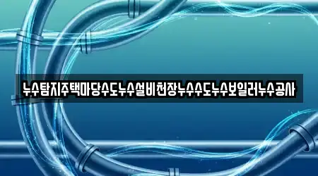 경북 성주군 금수강산면 5개 누수 공사 리스트