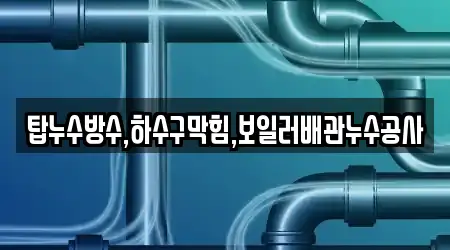 탑누수방수,하수구막힘,보일러배관누수공사