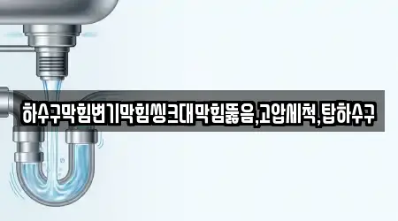 하수구막힘변기막힘씽크대막힘뚫음,고압세척,탑하수구