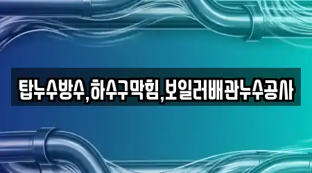 탑누수방수,하수구막힘,보일러배관누수공사