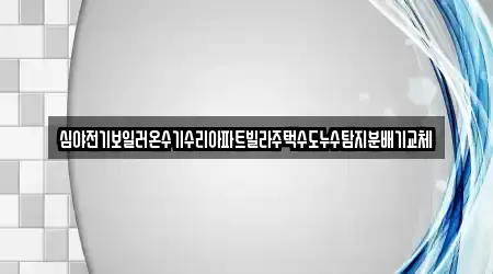 심야전기보일러온수기수리아파트빌라주택수도누수탐지분배기교체