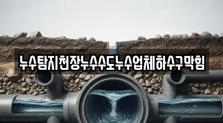 누수탐지천장누수수도누수업체하수구막힘
