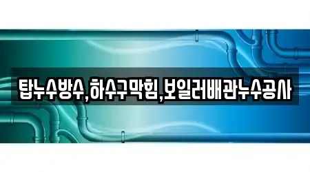탑누수방수,하수구막힘,보일러배관누수공사