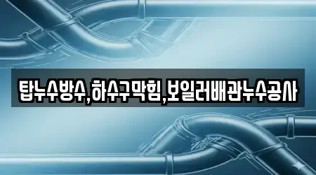 탑누수방수,하수구막힘,보일러배관누수공사