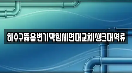 하수구뚫음변기막힘세면대교체씽크대역류