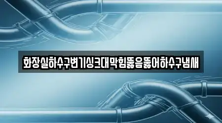 화장실하수구변기싱크대막힘뚫음뚫어하수구냄새