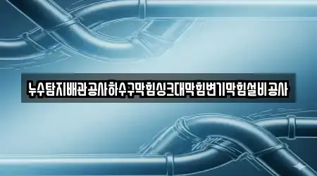 누수탐지배관공사하수구막힘싱크대막힘변기막힘설비공사