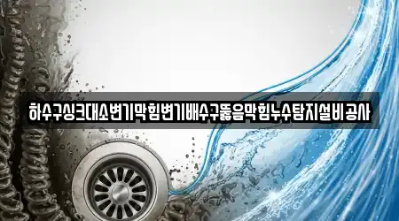 하수구싱크대소변기막힘변기배수구뚫음막힘누수탐지설비공사