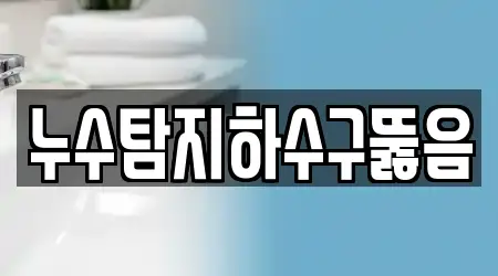 누수탐지하수구뚫음