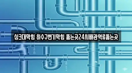 싱크대막힘 하수구변기막힘 뚫는곳24시배관역류뚫는곳
