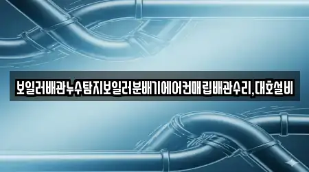 보일러배관누수탐지보일러분배기에어컨매립배관수리,대호설비