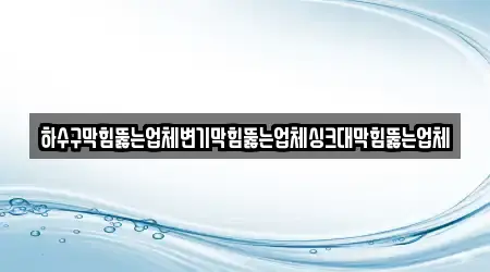 하수구막힘뚫는업체변기막힘뚫는업체싱크대막힘뚫는업체