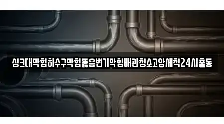 싱크대막힘하수구막힘뚫음변기막힘배관청소고압세척24시출동