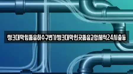 씽크대막힘뚫음하수구변기씽크대막힌곳뚫음고압세척24시출동