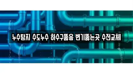 누수탐지 수도누수 하수구뚫음 변기뚫는곳 수전교체