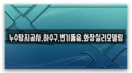 누수탐지공사,하수구,변기뚫음,화장실리모델링