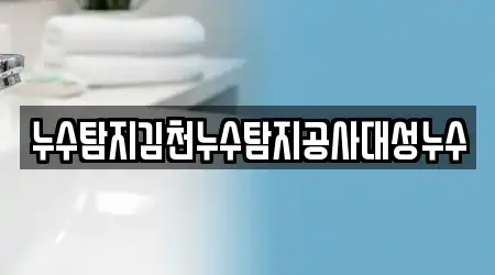 누수탐지김천누수탐지공사대성누수