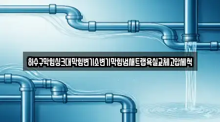 하수구막힘싱크대막힘변기소변기막힘냄새트랩욕실교체고압세척