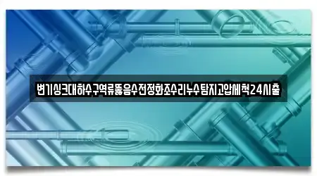 변기싱크대하수구역류뚫음수전정화조수리누수탐지고압세척24시출