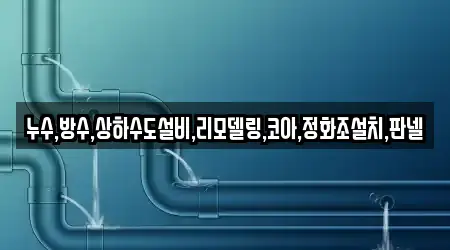 누수,방수,상하수도설비,리모델링,코아,정화조설치,판넬