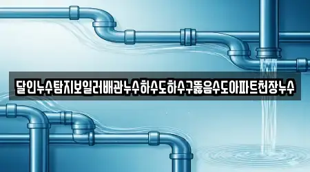 달인누수탐지보일러배관누수하수도하수구뚫음수도아파트천장누수