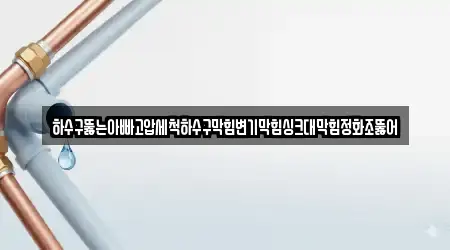 하수구뚫는아빠고압세척하수구막힘변기막힘싱크대막힘정화조뚫어