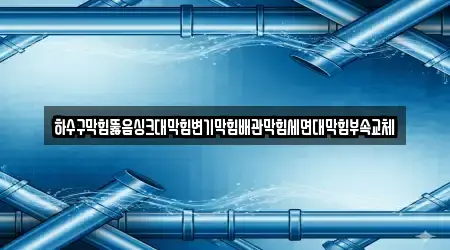 하수구막힘뚫음싱크대막힘변기막힘배관막힘세면대막힘부속교체