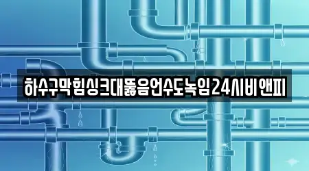 하수구막힘싱크대뚫음언수도녹임24시비앤피