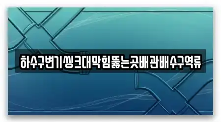 하수구변기씽크대막힘뚫는곳배관배수구역류