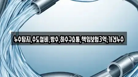 누수탐지,수도설비,방수,하수구소통,책임보험3억,가건누수
