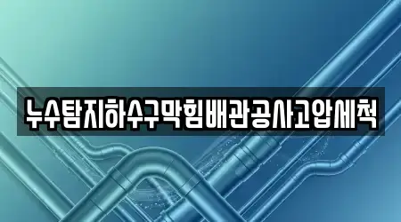 누수탐지하수구막힘배관공사고압세척