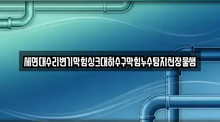세면대수리변기막힘싱크대하수구막힘누수탐지천장물샘