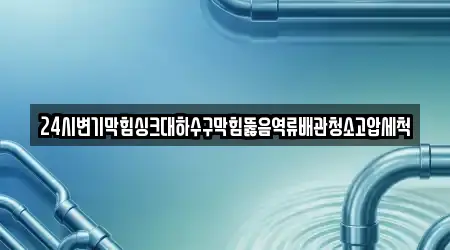 24시변기막힘싱크대하수구막힘뚫음역류배관청소고압세척