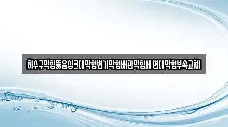 하수구막힘뚫음싱크대막힘변기막힘배관막힘세면대막힘부속교체