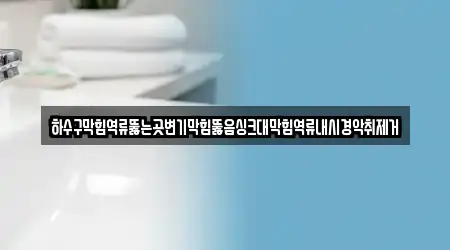 하수구막힘역류뚫는곳변기막힘뚫음싱크대막힘역류내시경악취제거