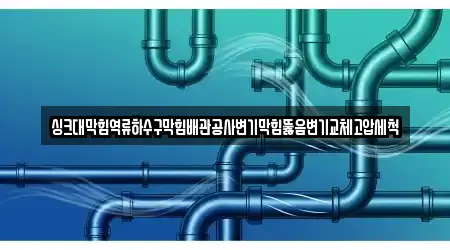싱크대막힘역류하수구막힘배관공사변기막힘뚫음변기교체고압세척