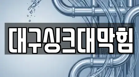 대구싱크대막힘