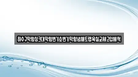 하수구막힘싱크대막힘변기소변기막힘냄새트랩욕실교체고압세척