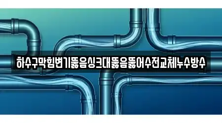 하수구막힘변기뚫음싱크대뚫음뚫어수전교체누수방수