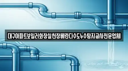 대구아파트보일러화장실천장베란다수도누수탐지공사전문업체