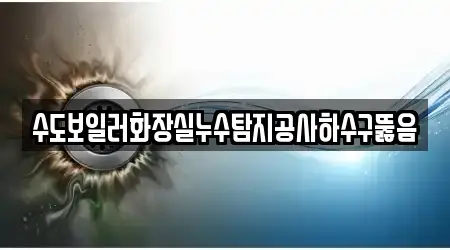 수도보일러화장실누수탐지공사하수구뚫음
